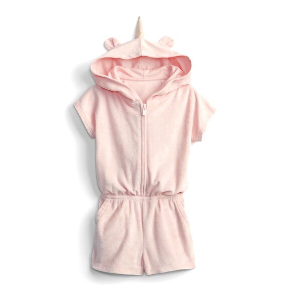 Baby Gap 5T Girls Terry 3D Unicorn Romper Light Pink - Picture 1 of 6